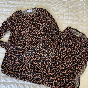 ASOS Design leopard knit ruffle maxi dress
